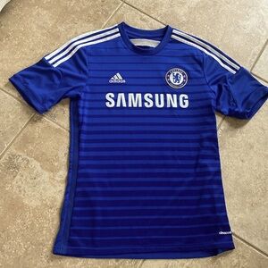 Adidas Chelsea football club size medium Samsung clima cool blue shirt